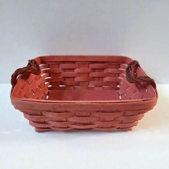 Longaberger Small Serving Basket Sunset Pink Easter Baby Nursery - Picture 1 of 8